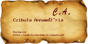 Czibula Annamária névjegykártya