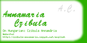 annamaria czibula business card